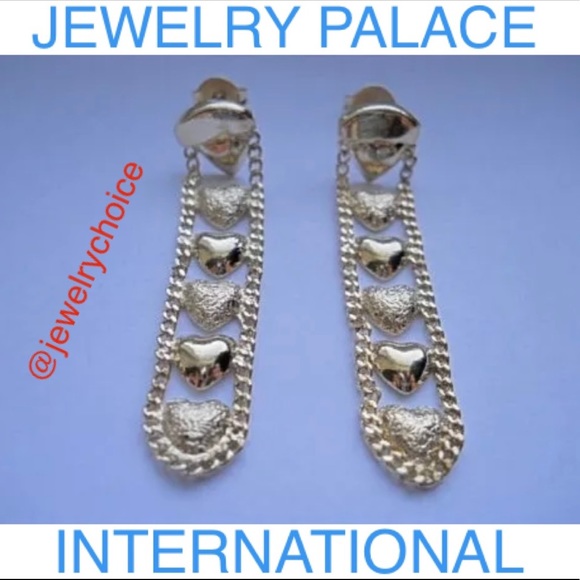 🆕14K Gold Filled Satino Heart Drop Earrings - Picture 2 of 4